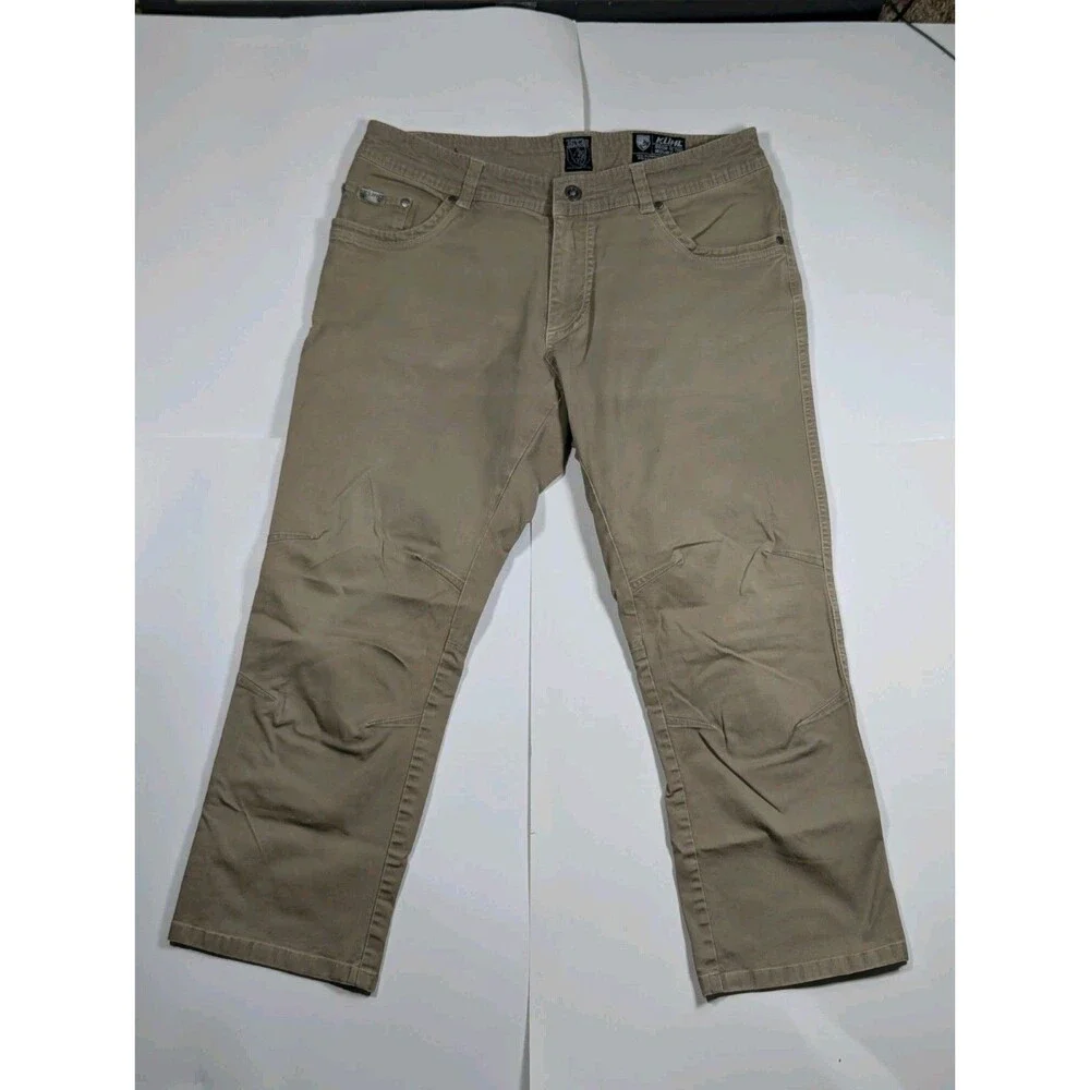KÜHL Crag Series Outdoor Hiking Work Pants Khaki Stretch Utility 36x30